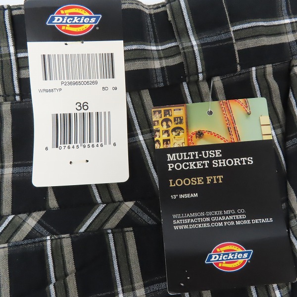実際に弊社で買取させて頂いた【おまとめ品】Dickies/ディッキーズ MULTI USE POCKET SHORTS/マルチユーズ ポケット ショーツ/チェック柄 ハーフパンツ/36の画像 2枚目