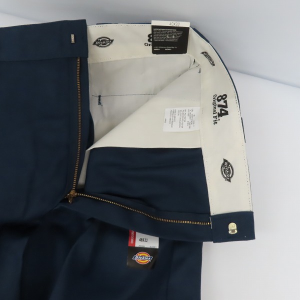 実際に弊社で買取させて頂いた【未使用】Dickies/ディッキーズ ワークパンツ/チノパン ブルー系 40の画像 4枚目