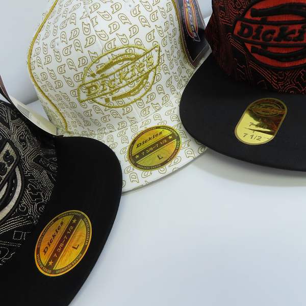 実際に弊社で買取させて頂いた(5)【未使用】Dickies/ディッキーズ キャップ/帽子/L 3点セットの画像 4枚目