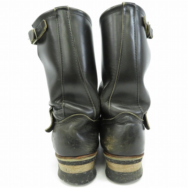 RED WING/レッドウィング 羽タグ レザーエンジニアブーツ ブラック 
