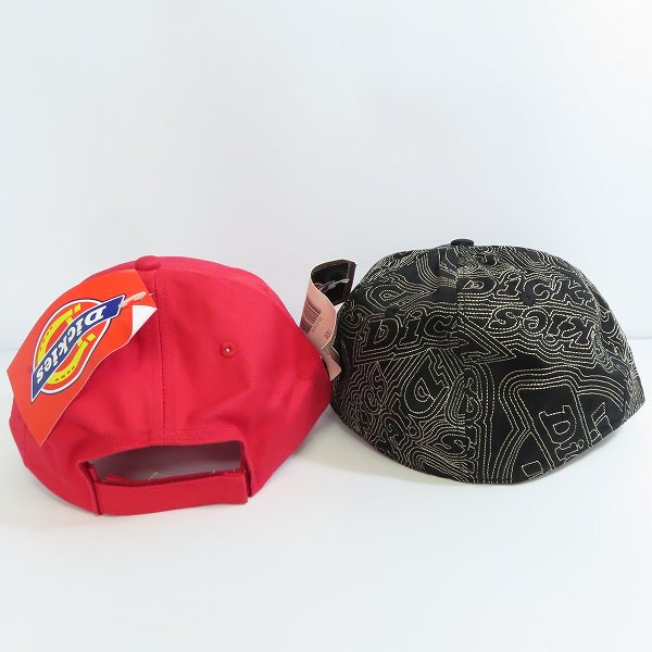 実際に弊社で買取させて頂いた【未使用】Dickies/ディッキーズ キャップ レッド/ブラック L 2点セットの画像 1枚目