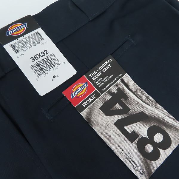 実際に弊社で買取させて頂いた【未使用】Dickies/ディッキーズ ワークパンツ/チノパン ダークネイビー 874DN/36の画像 8枚目