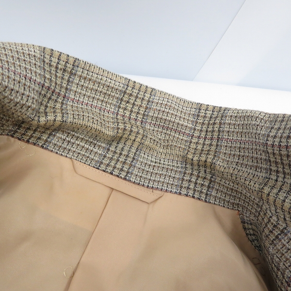 実際に弊社で買取させて頂いたChristian Dior/クリスチャンディオール チェック柄 テーラードジャケット OBN2022/A-6の画像 5枚目