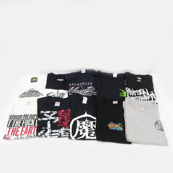 実際に弊社で買取させて頂いた【おまとめ品】マキシマムザホルモン/ドラゴンアッシュ/ハイスタンダード等 半袖 バンドTシャツ