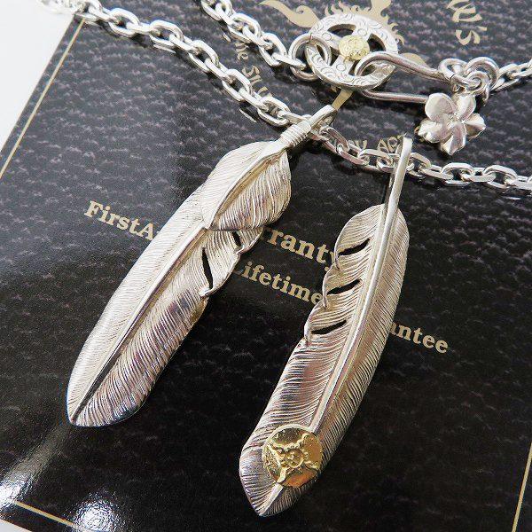 実際に弊社で買取させて頂いた【ギャラ付】FIRST ARROW'S/ファーストアローズ K18付フェザー L カスタム ペンダント