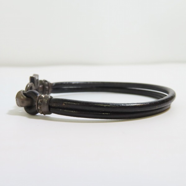 実際に弊社で買取させて頂いたDEAL DESIGN/ディールデザイン ツインスカルレザーブレスレット の画像 1枚目