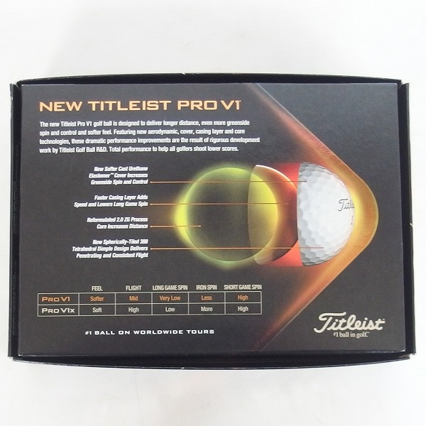 実際に弊社で買取させて頂いた【未使用】Titleist/タイトリスト PRO V1 2021年モデル ゴルフボール 3ダースの画像 3枚目