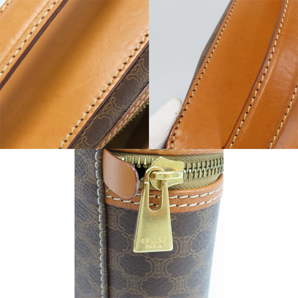 実際に弊社で買取させて頂いたCELINE/セリーヌ ゴールド金具 マカダム バニティバッグの画像 7枚目