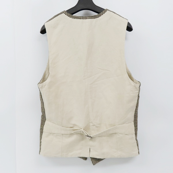 実際に弊社で買取させて頂いたEDIFICE/エディフィス Zanieri/ザニエリ社生地 リネンジレ/ベスト/48の画像 1枚目