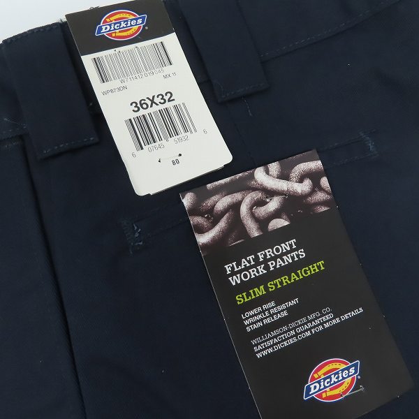実際に弊社で買取させて頂いた【未使用】Dickies/ディッキーズ ワークパンツ/チノパン ダークネイビー WP873DN/36の画像 7枚目