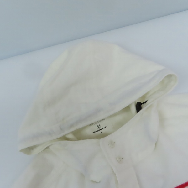 実際に弊社で買取させて頂いたuniform experiment/ユニフォーム エクスペリメント フランネル フーディ シャツ UE-123054/3の画像 4枚目