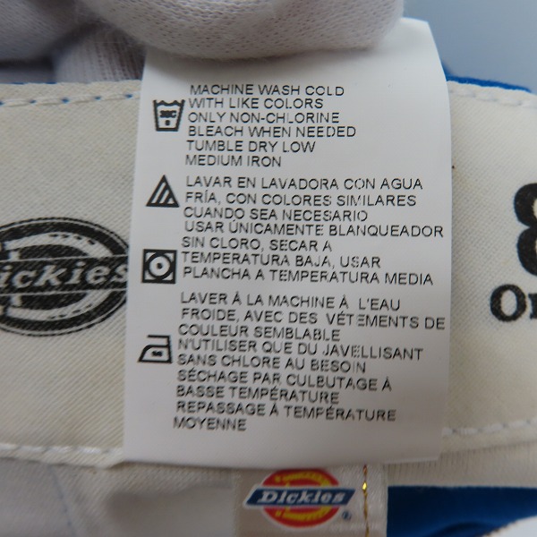 実際に弊社で買取させて頂いた【未使用】Dickies/ディッキーズ ワークパンツ/チノパン/ブルー/ 32の画像 4枚目