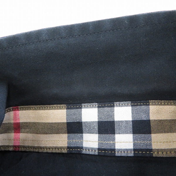 実際に弊社で買取させて頂いたBURBERRY LONDON/バーバリー ロンドン 裏地チェックシャツ ブラック/XSの画像 6枚目
