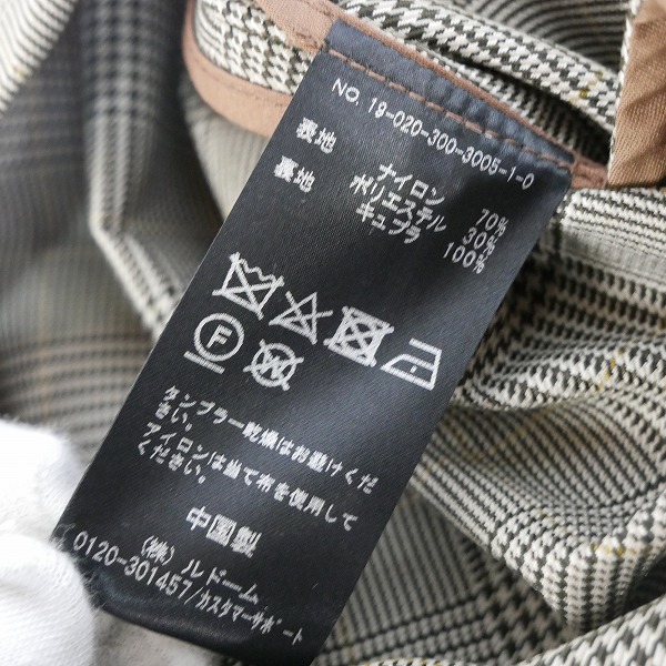 実際に弊社で買取させて頂いたEDIFICE/エディフィス 千鳥柄コート 19-020-300-3005-1-0/Lの画像 4枚目
