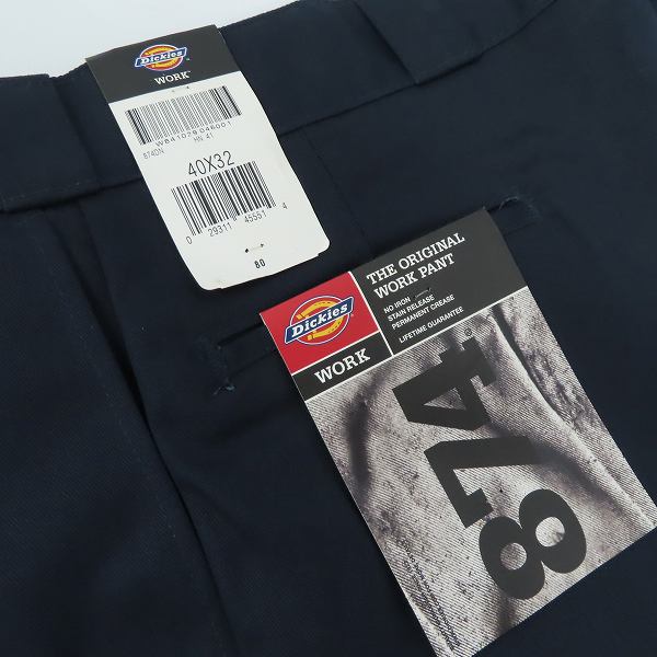 実際に弊社で買取させて頂いた(1)【未使用】Dickies/ディッキーズ ワークパンツ/チノパン ダークネイビー 874DN/40の画像 8枚目