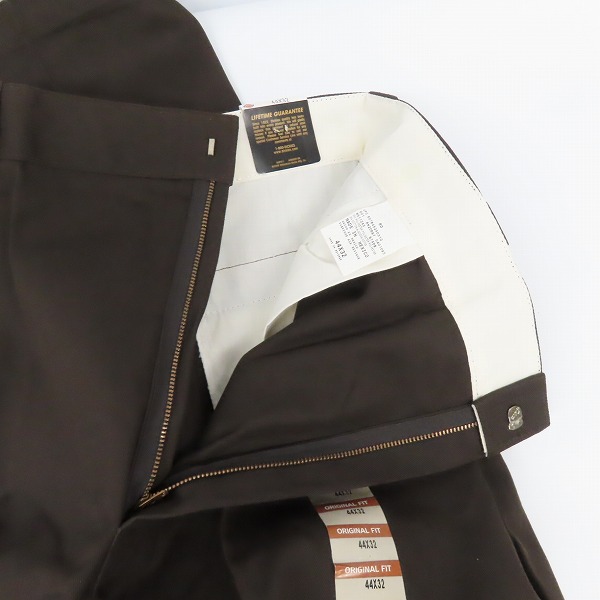 実際に弊社で買取させて頂いた【未使用】Dickies/ディッキーズ ワークパンツ/チノパン ダークブラウン 44の画像 4枚目