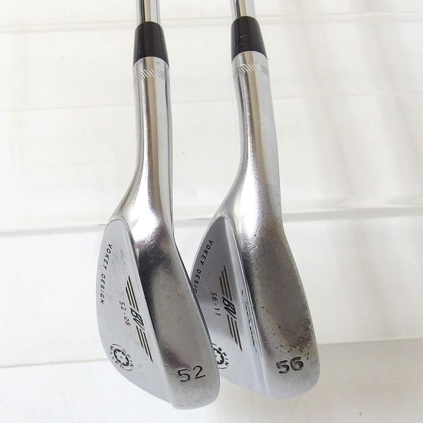 実際に弊社で買取させて頂いたTitleist/タイトリスト BV/ボーケイデザイン SPIN MILLED ウェッジ レフティ/左 52°/08,56°/11, 2本セット FLEX：Sの画像 1枚目