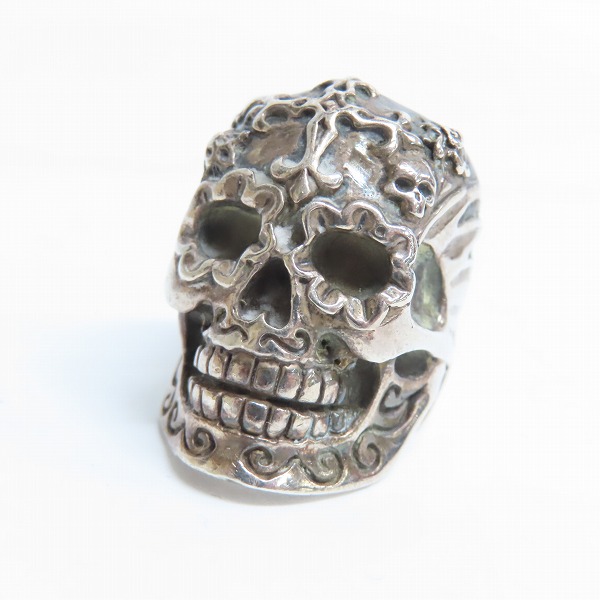 実際に弊社で買取させて頂いたCRAZY PIG/クレイジーピッグ EL MUERTO MEXICAN SKULL/エルムエルト メキシカンスカル リング 16.5号