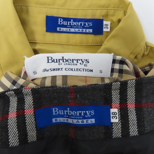 実際に弊社で買取させて頂いたBURBERRY BLUE LABEL/バーバリーブルーレーベル ノバチェック ミニスカート/シャツ 3点セットの画像 2枚目