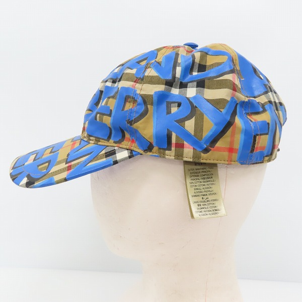 実際に弊社で買取させて頂いた BURBERRY/バーバリー グラフィティ ペイント キャップ/帽子 M/Lの画像 2枚目