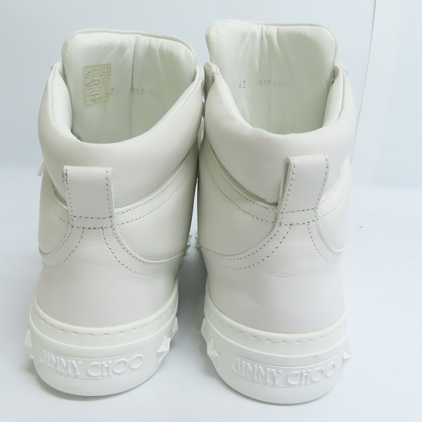 実際に弊社で買取させて頂いたJIMMY CHOO/ジミーチュウ スタースタッズ レザー ハイカットスニーカー/42の画像 1枚目