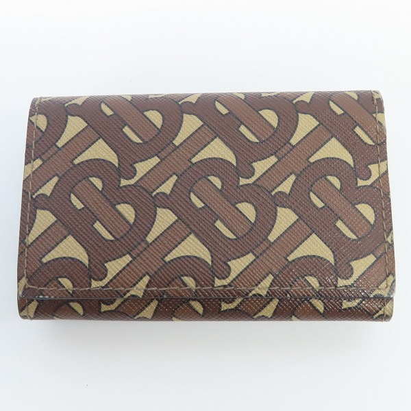 実際に弊社で買取させて頂いたBURBERRY/バーバリー LARK TB MONOGRAM E-CANVAS モノグラム 三つ折りミニ財布の画像 1枚目
