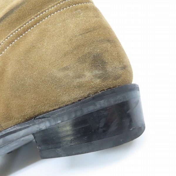 実際に弊社で買取させて頂いたBALMAIN/バルマン Buckled Suede Biker Boots/スウェードレザーエンジニアブーツ /41の画像 9枚目