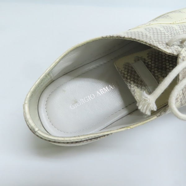 実際に弊社で買取させて頂いたGIORGIO ARMANI/ジョルジオアルマーニ パイソン柄 ドレスシューズ 41の画像 4枚目