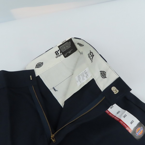 実際に弊社で買取させて頂いた【未使用】Dickies/ディッキーズ ワークパンツ/チノパン ダークネイビー 874DN/34の画像 4枚目