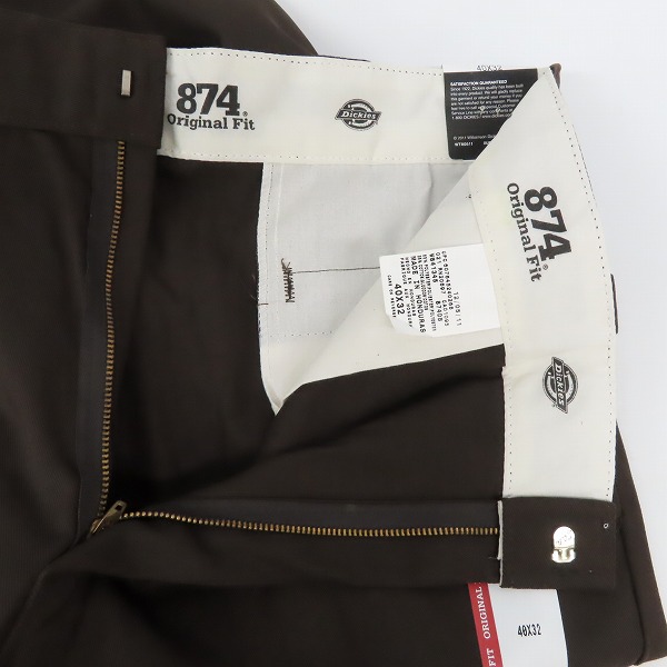 実際に弊社で買取させて頂いた【未使用】Dickies/ディッキーズ ワークパンツ/チノパン ダークブラウン 40の画像 4枚目