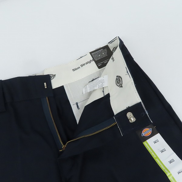 実際に弊社で買取させて頂いた【未使用】Dickies/ディッキーズ ワークパンツ/チノパン ダークネイビー WP873DN/34の画像 4枚目