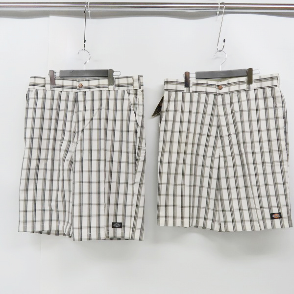 実際に弊社で買取させて頂いたDickies/ディッキーズ MULTI USE POCKET SHORTS/マルチユーズ ポケット ショーツ/チェック柄 ハーフパンツ/36/2点セット