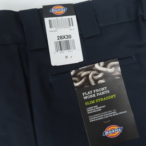 実際に弊社で買取させて頂いた(2)【未使用】Dickies/ディッキーズ ワークパンツ/チノパン ダークネイビー WP873DN/28の画像 8枚目