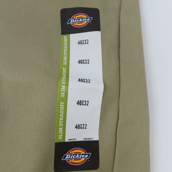 実際に弊社で買取させて頂いた【未使用】Dickies/ディッキーズ ワークパンツ/チノパン カーキ系 40の画像 7枚目