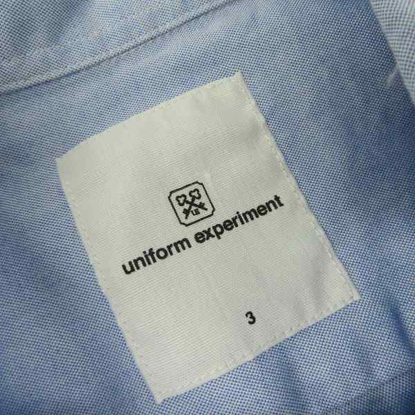 実際に弊社で買取させて頂いた【未使用】uniform experiment/ユニフォーム エクスペリメント 袖切替/ストライプ 長袖シャツ UE-112060/3の画像 2枚目