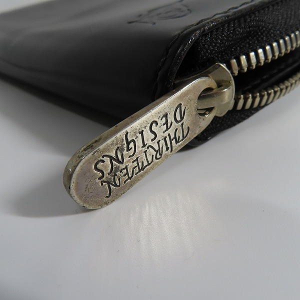 実際に弊社で買取させて頂いたTHIRTEEN DESIGNS/サーティーンデザインズ ラウンドファスナー プレーン ウォレットの画像 6枚目