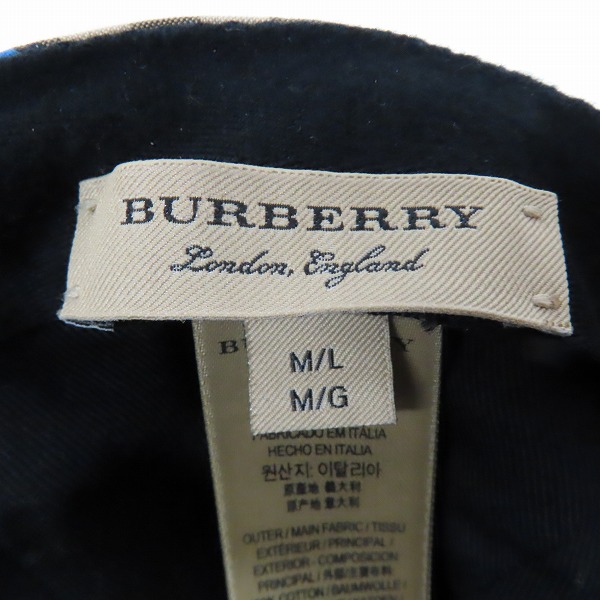 実際に弊社で買取させて頂いた BURBERRY/バーバリー グラフィティ ペイント キャップ/帽子 M/Lの画像 6枚目