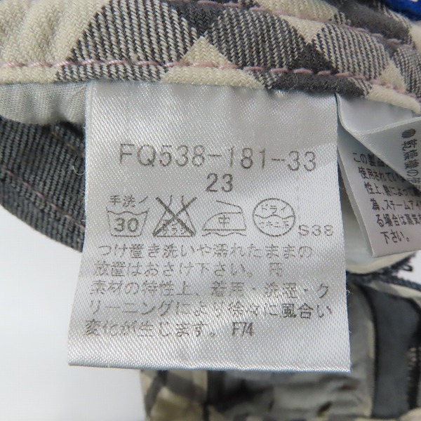 実際に弊社で買取させて頂いたBURBERRY BLUE LABEL/バーバリーブルーレーベル ノバチェック デニムパンツ FQ-538-181-33 /23の画像 4枚目
