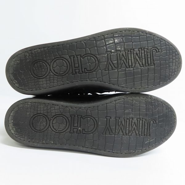 実際に弊社で買取させて頂いたJIMMY CHOO/ジミーチュウ スタースタッズ エナメル ハイカットスニーカー/42の画像 2枚目