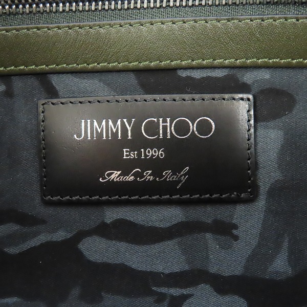 実際に弊社で買取させて頂いたJimmy Choo/ジミーチュウ スウェードレザー スタースタッズ クラッチバッグの画像 5枚目