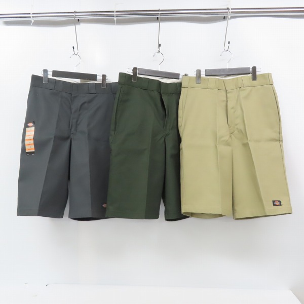 実際に弊社で買取させて頂いた【未使用】Dickies/ディッキーズ MULTI-POCKET WORK SHORTS/マルチポケット ワーク ショーツ ダークグリーン/3点セット