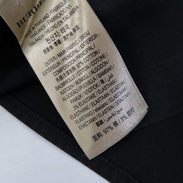 実際に弊社で買取させて頂いたBURBERRY LONDON/バーバリー ロンドン 裏地チェックシャツ ブラック/XSの画像 4枚目