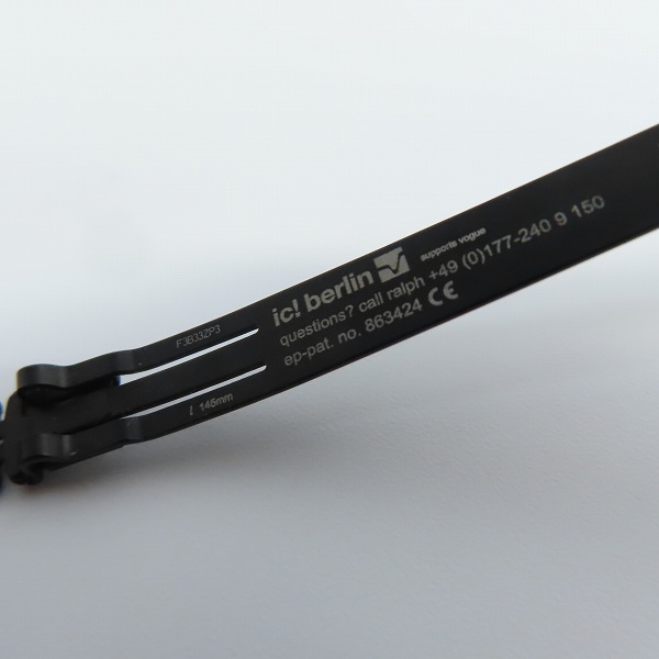 実際に弊社で買取させて頂いたic! berlin/アイシーベルリン jaun メガネフレーム アイウェアの画像 5枚目