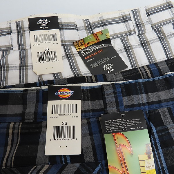 実際に弊社で買取させて頂いた【おまとめ品】Dickies/ディッキーズ MULTI USE POCKET SHORTS/マルチユーズ ポケット ショーツ/チェック柄 ハーフパンツ/36 の画像 1枚目