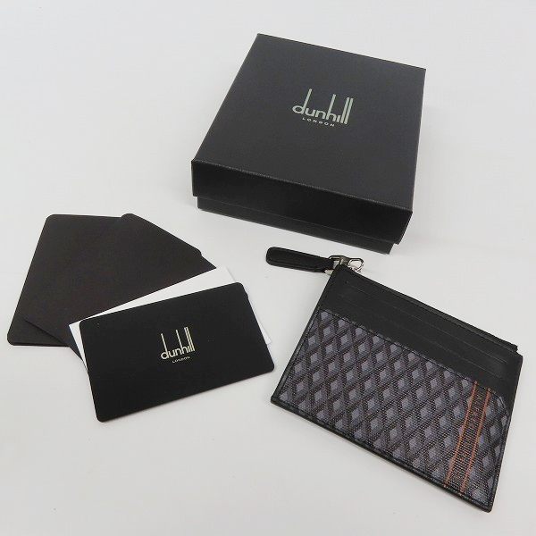 実際に弊社で買取させて頂いたDUNHILL/ダンヒル ラゲッジキャンバス エンジンターン ミニスマートウォレット/カードケースの画像 6枚目
