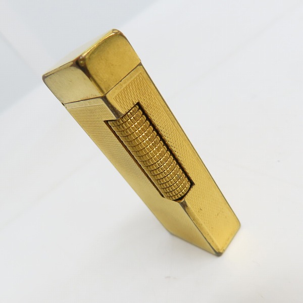 実際に弊社で買取させて頂いた(1) dunhill/ダンヒル サイドローラーガスライター ダイヤチェック ゴールドの画像 4枚目