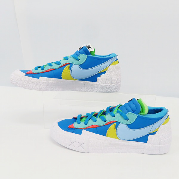 実際に弊社で買取させて頂いた【未使用】カウズ×サカイ×ナイキ BLAZER LOW Neptune Blue/ブレーザーロー ネプチューンブルー DM7901-400/27.5の画像 3枚目