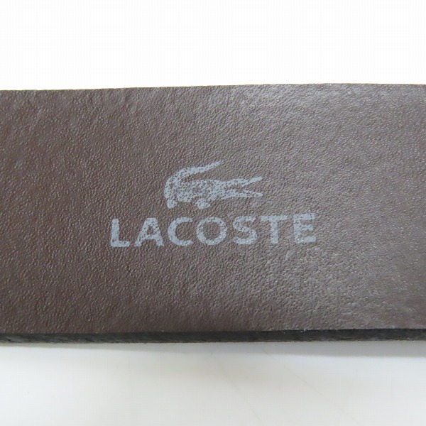 実際に弊社で買取させて頂いたLACOSTE/ラコステ シルバーバックル レザー ベルトの画像 1枚目