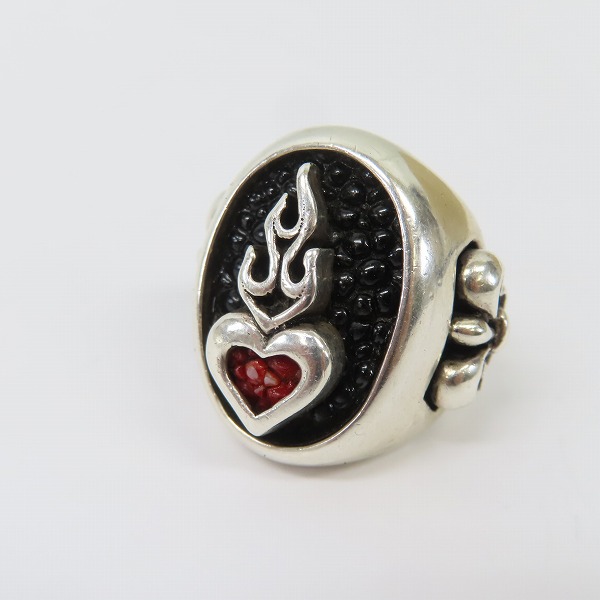 実際に弊社で買取させて頂いたLEATHERS AND TREASURES/レザーズ＆トレジャーズ セイクリッド ハート w/スティングレイ リング 15号