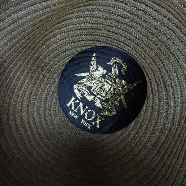 実際に弊社で買取させて頂いたCA4LA/カシラ リネンハット/中折ハット/ストローハット/58cmの画像 7枚目